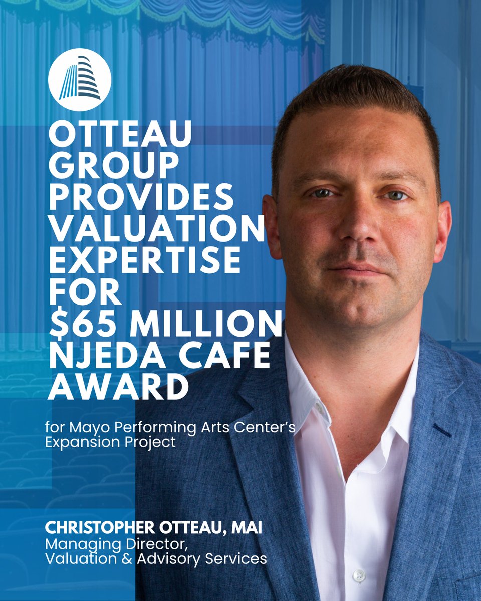 Exciting News! Supporting Arts &amp; Economic Growth in NJ 🎭

Otteau Group is proud to have played a key role in supporting the Mayo Performing Arts Center (MPAC) in connection with its $65 million award under the NJEDA’s new Cultural Arts Facilities Expansion (CAFE) program.