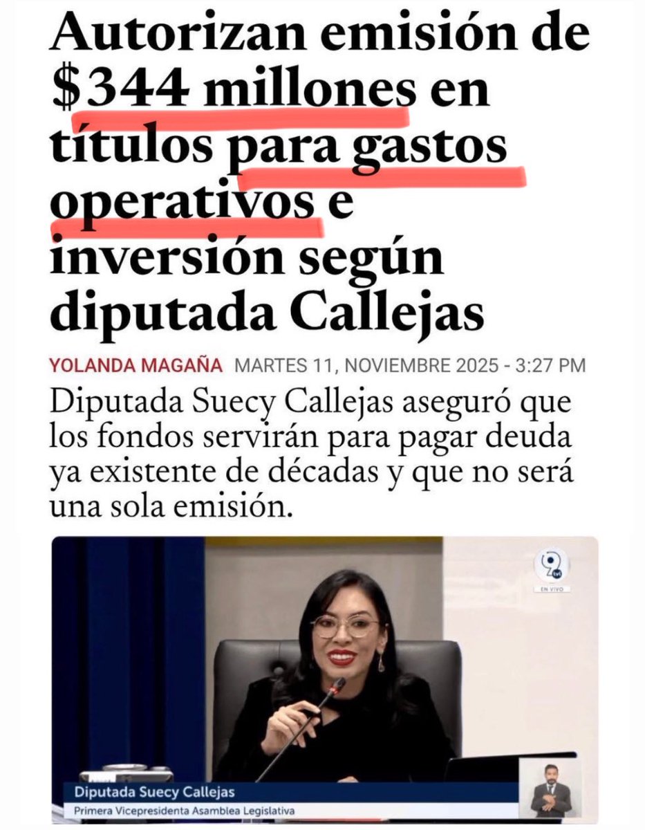 “Gastos operativos” le llaman hoy a los maletines cyanes porque el dinero no les alcanza 💸
#CorrupciónCyan #BukeleDictador

📌 diario.elmundo.sv/politica/autor…