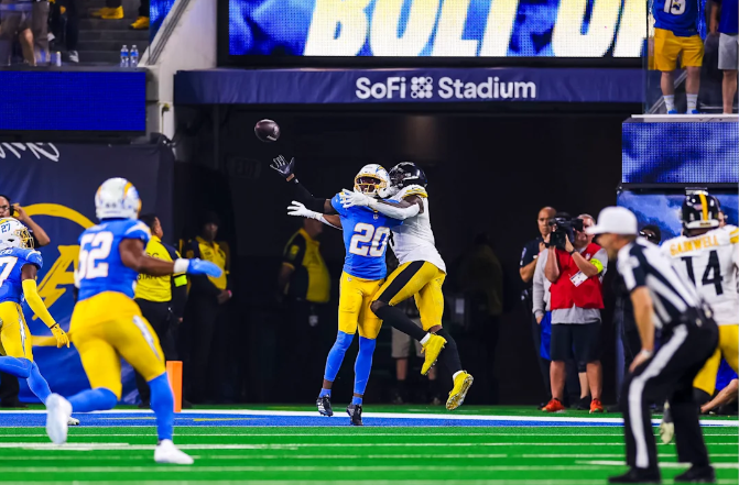 TDU_Chargers's tweet photo. Incredible Stat‼️
The Chargers four CBs are all ranked inside the Top 35 in 2025 for PFF Coverage Grade (of 118 eligible CBs):
- Benjamin St-Juste #13 (74.5)
- Donte Jackson #18 (72.9)
- Tarheeb Still #24 (70.0)
- Cam Hart #34 (65.9)
Amazing job by Hortiz finding players who fit the scheme and by Minter (and his coaches) for teaching and developing them👏⚡️