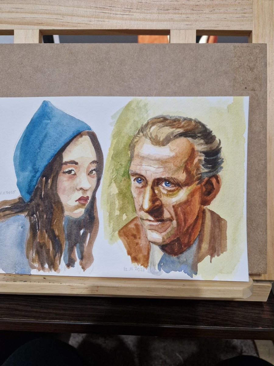 GlassZooye's tweet image. Today I wanted to draw Peter Cushing, but it turned out to be King Charles in his younger years. 
#watercolor #studies #sketches #traditionalart