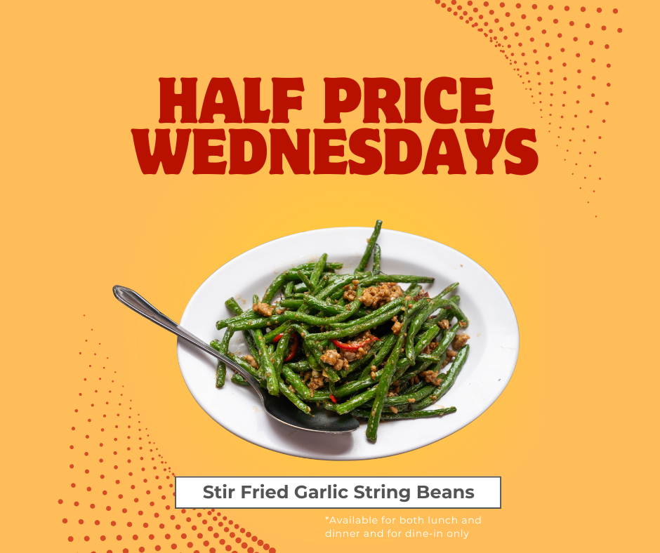 RedGingerDimSum's tweet image. Midweek cravings? Satisfy them for half the price! 🎉
 Join us every Wednesday and enjoy 50% off:
 🥟 Pork Dumplings (Shanghai Style)
 🥢 Stir-Fried Garlic String Beans
 🍺 All bottled &amp;amp; canned beers

No better way to celebrate the middle of the week! ✨