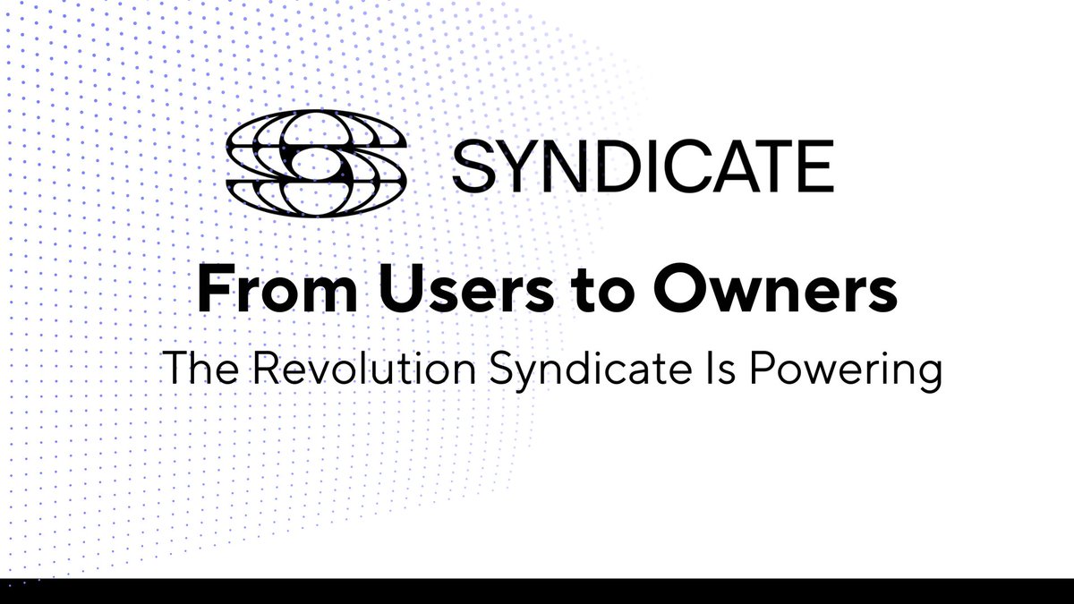 For a long while we all rolling in one direction.

These days blockchains are one-size-fits-all.
With <a href="/syndicateio/">Syndicate</a>, you can fine-tune your own environment.
・・・・・✍︎

‣ Want zero gas fees for gamers? ›› Done.

‣ Need DeFi logic with dynamic fee routing? ›› Possible.