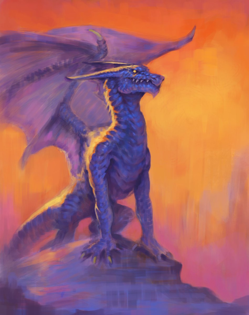 metalart's tweet image. Dragon painting WIP!
#DigitalArt #DragonDesign #FantasyCreature #MagicBeast #Worldbuilding #dndillustration #ttrpg #commissionsopen