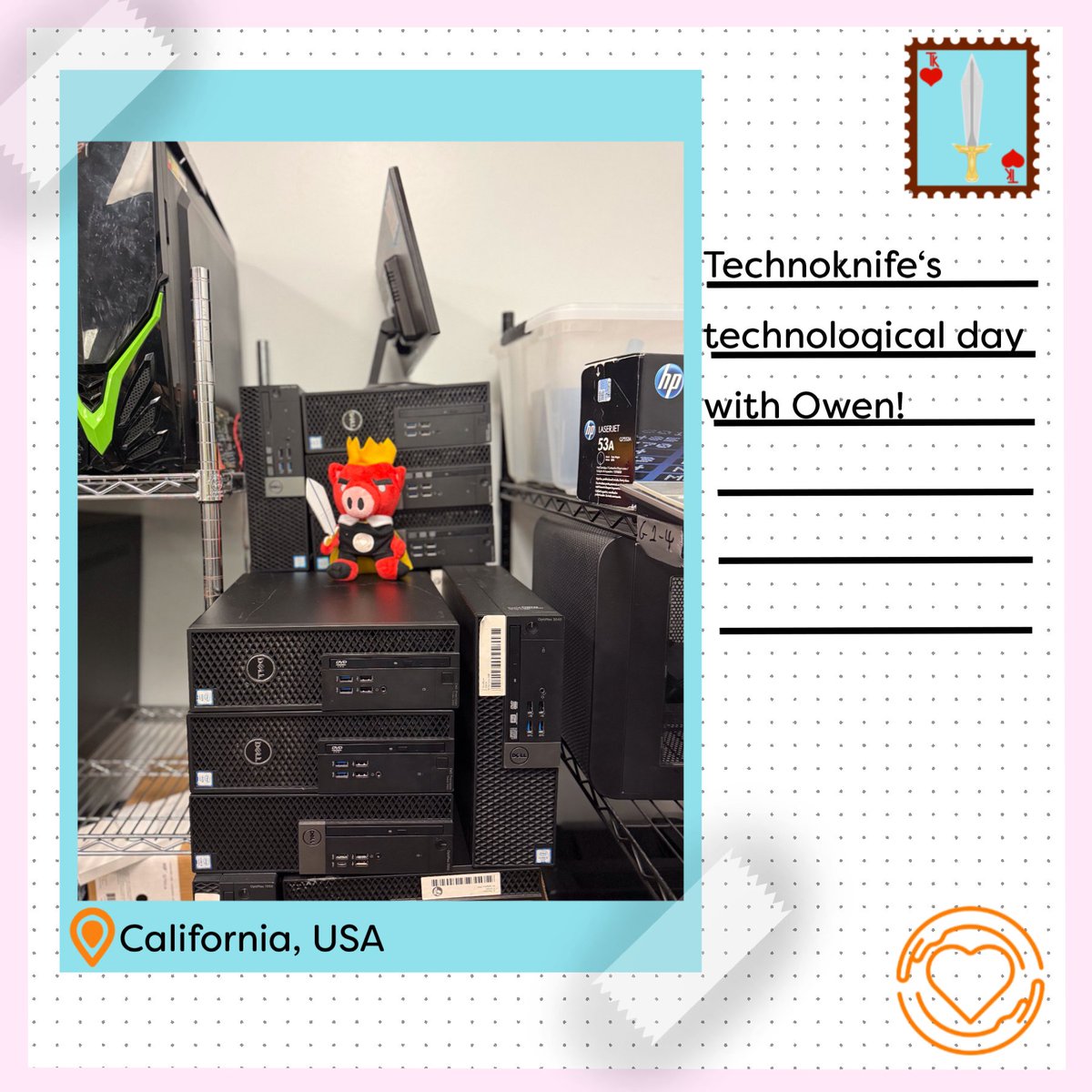 OneofUsGlobal's tweet image. Technoknife has jumped on a plane and headed to a new house. This time, he has headed over to Owen, one of our Crystal Siege developers, at home. He was crucial in all the coding work needed to make such an amazing event 👀of course