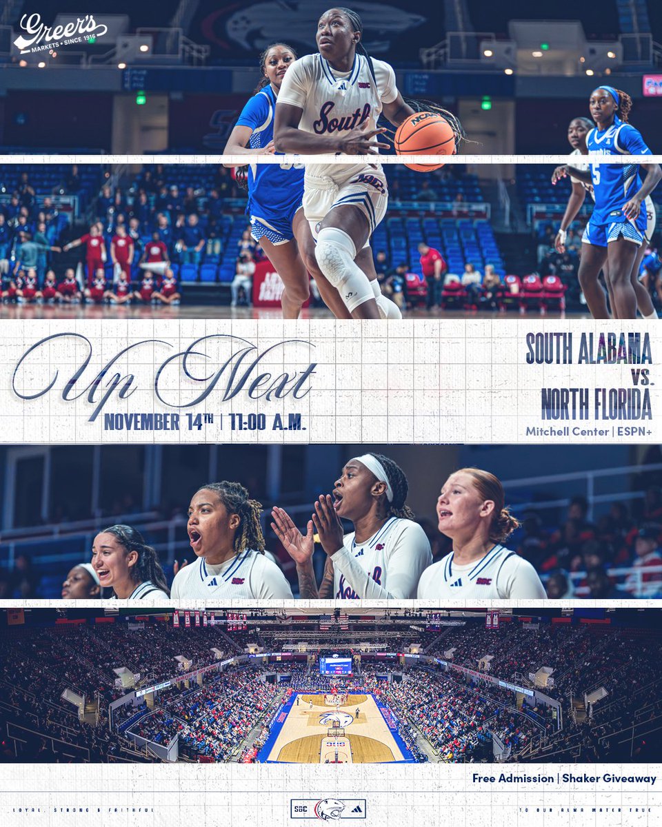 SouthAlabamaWBB's tweet image. Mornings at The Mitch 🤩

Come to The Mitch on Friday for 𝙁𝙍𝙀𝙀 admission to the annual Kids&apos; Game! We&apos;ll also be doing a shaker giveaway 👀

#LSF | #INVEST