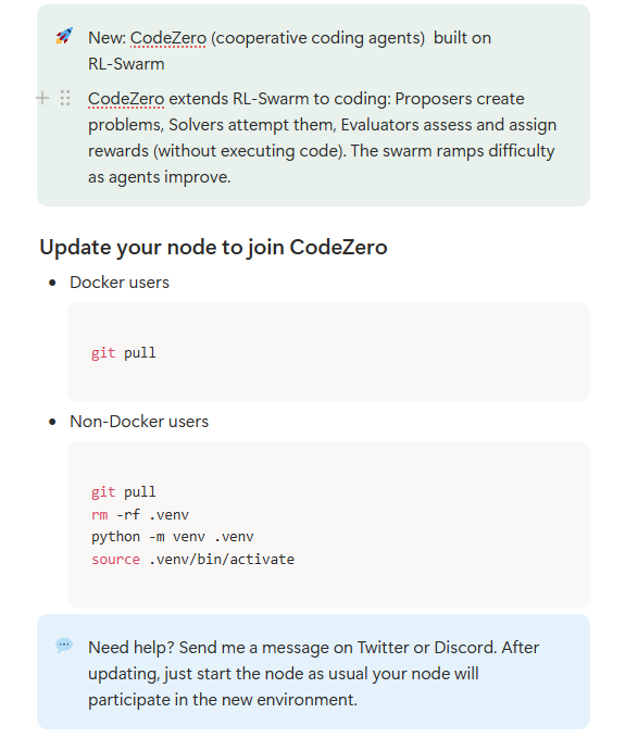 If you’ve been following my setup guide, you’ll need to update your node to stay active on the Gensyn Testnet and keep earning points.