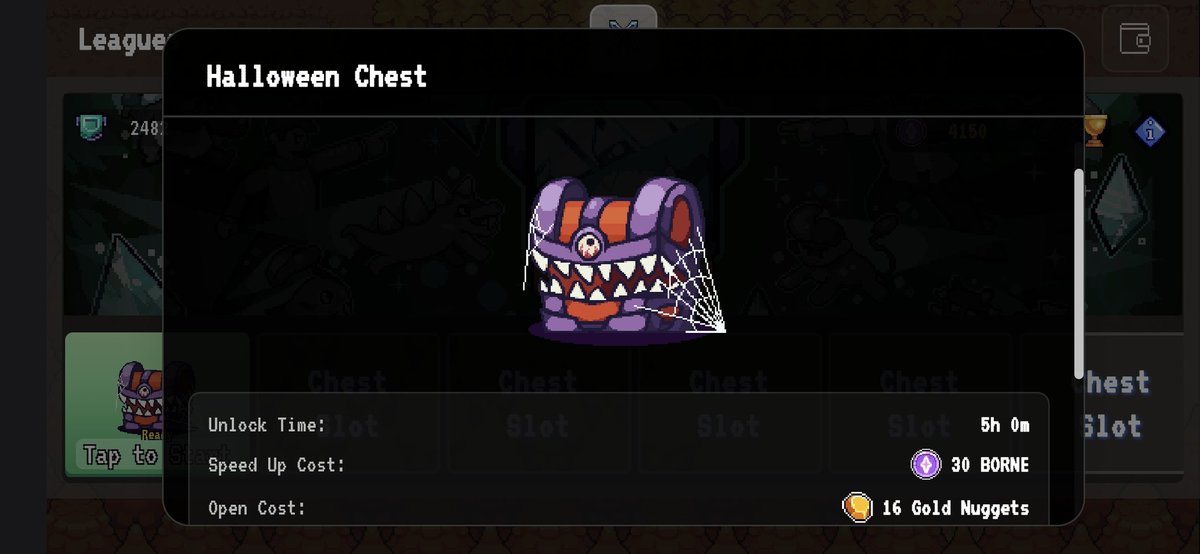 Scary looking chest, i wonder what goodies it will bring! 💪🏼

#Spellbornecreate 
#PVPfun