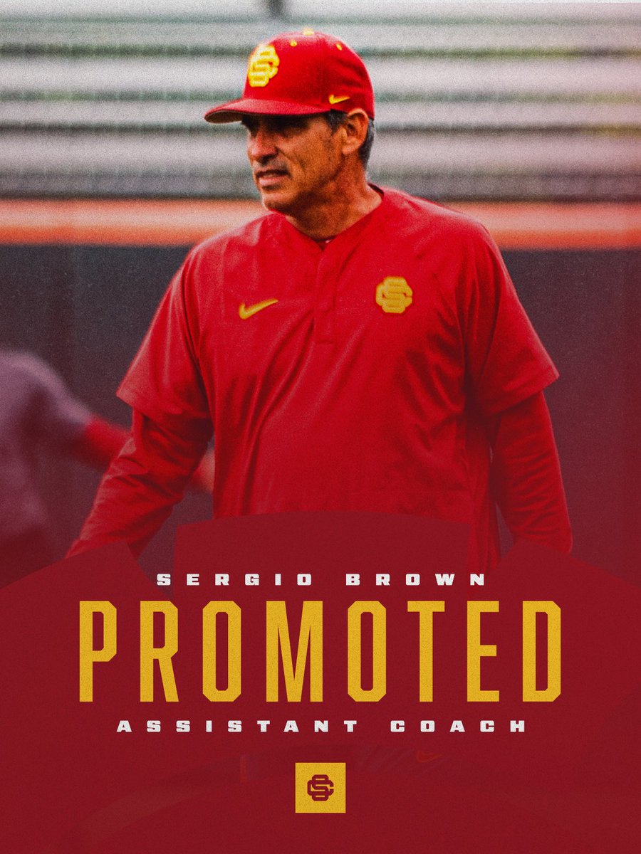 USC_Baseball's tweet image. Officially official! ✌️

Sergio Brown is now an assistant coach for the Trojans, and @coachgoose_ and Grant Kastelan have joined the USC staff as Director of Player Development and Director of Baseball Sports Performance respectively.

Release: usctrojans.com/news/2025/11/1…