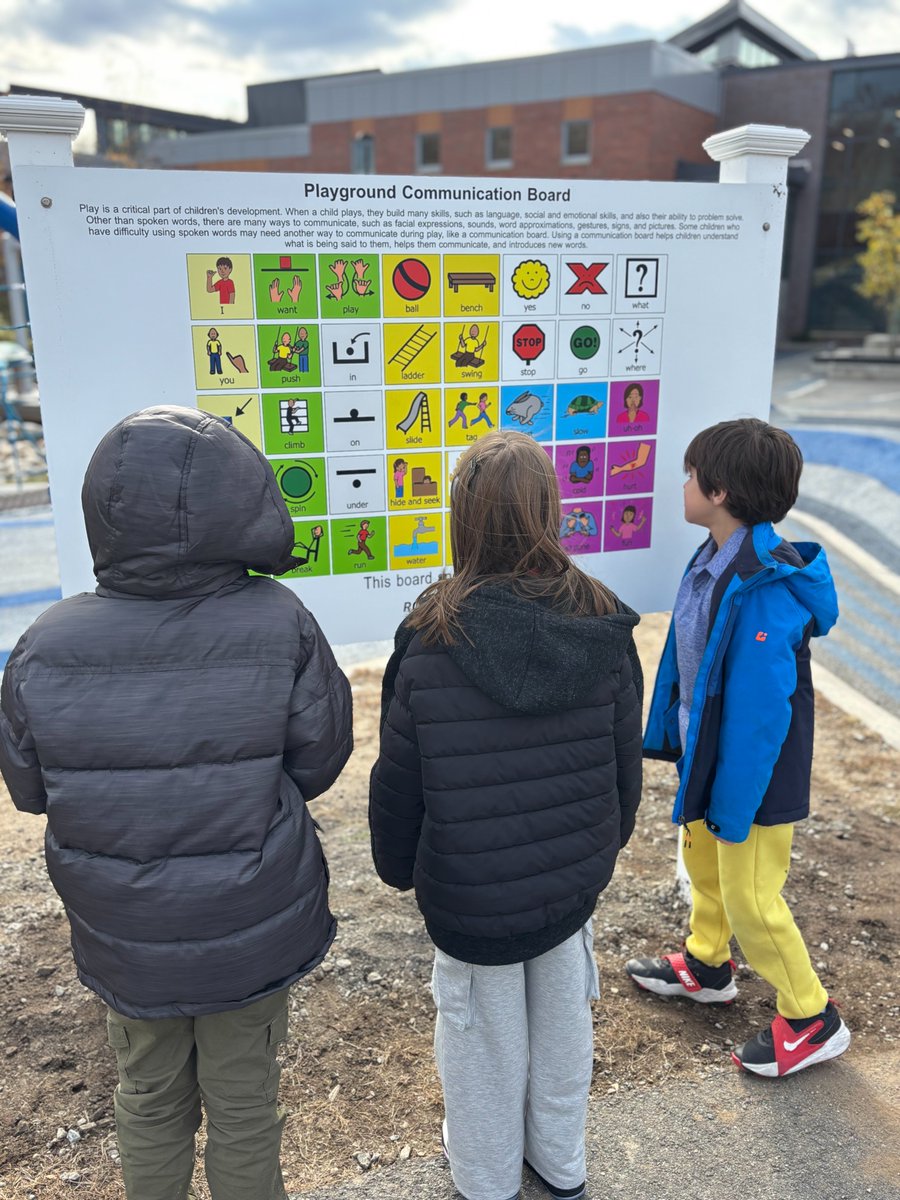 Big news on Smith’s playground! 🎉 

A new Communication Board is helping students express themselves, make friends, and play together. 
This inclusive tool supports communication for all!
#Inclusion #CommunicationIsPowerful #CommunitySupport