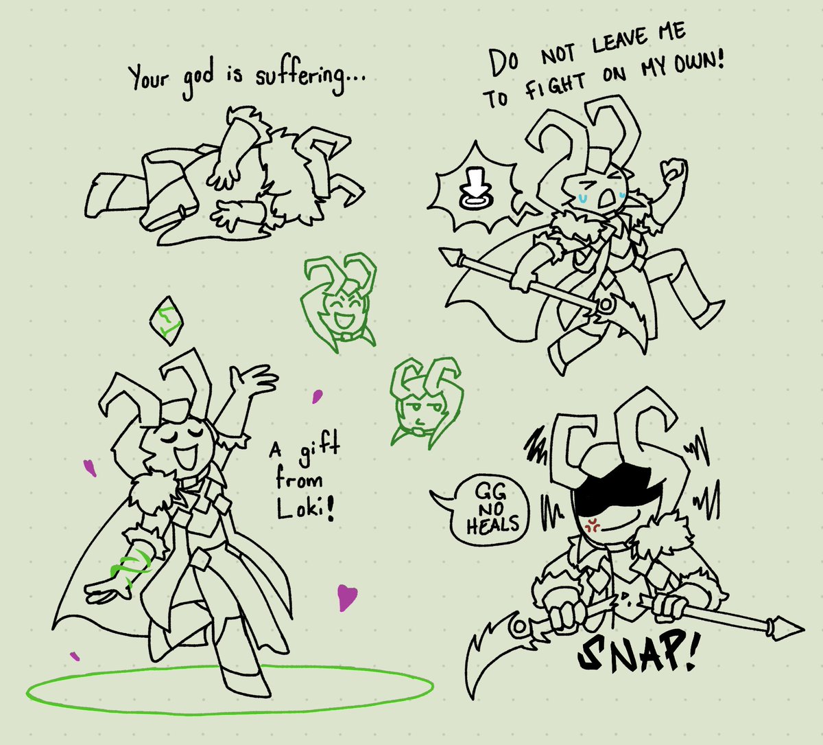 little god doodles... it's been a while since i drew the default skin LOL