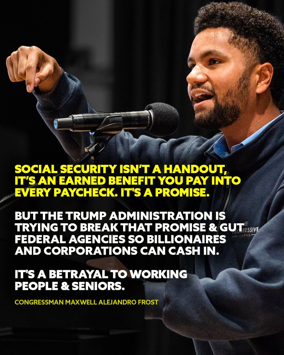 SSWorks's tweet image. REMINDER: Social Security is an earned benefit; it’s OUR money!

@RepMaxwellFrost
