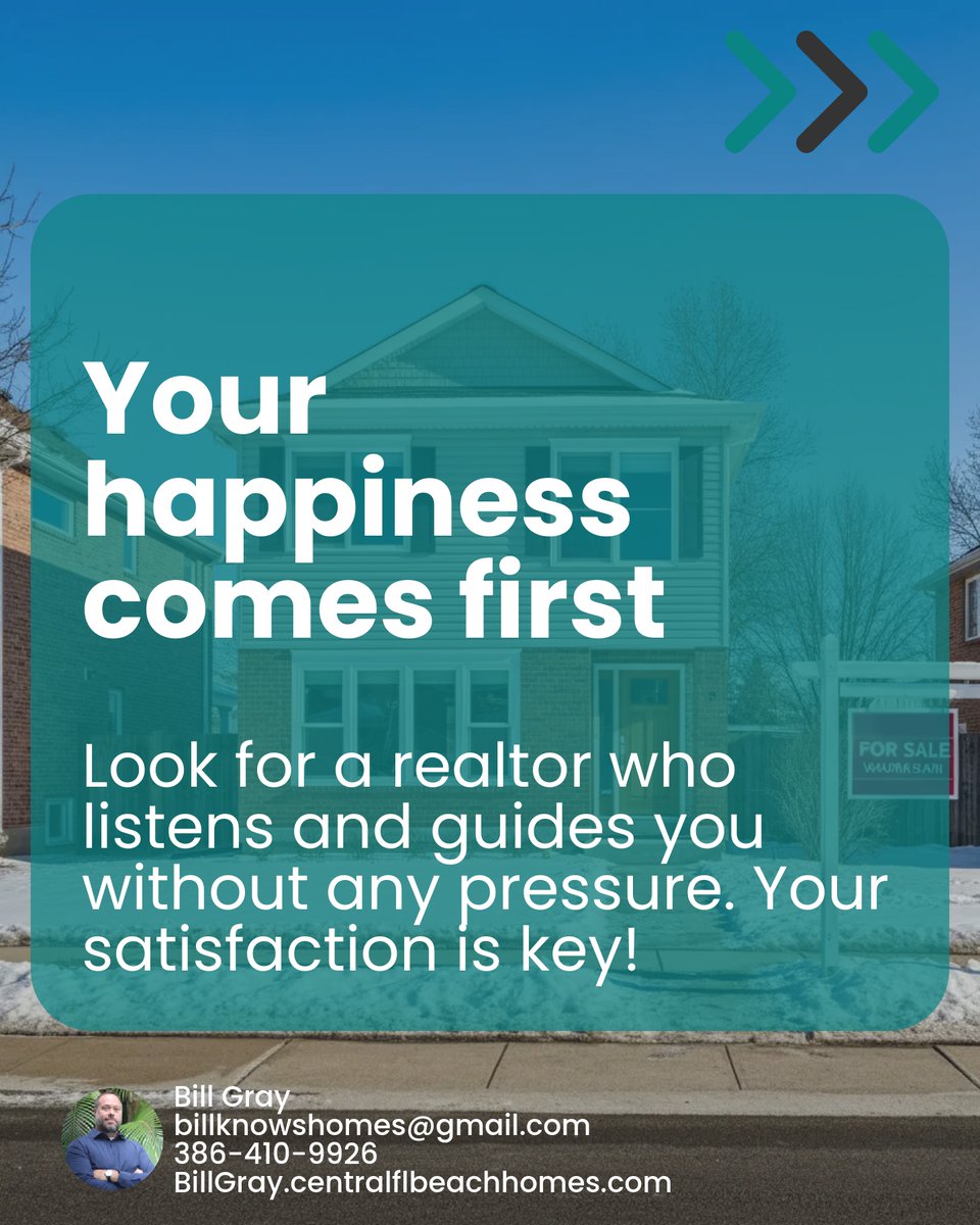 BillGrayRealtor's tweet image. House hunting stress? Let&apos;s simplify! 🏠 An ideal realtor for first-time buyers asks questions, listens closely, &amp;amp; guides you without pushing. Their goal should be YOUR happiness, not just a sale. First-time buyers, what&apos;s your biggest concern? Share below! #FirstHomeTips