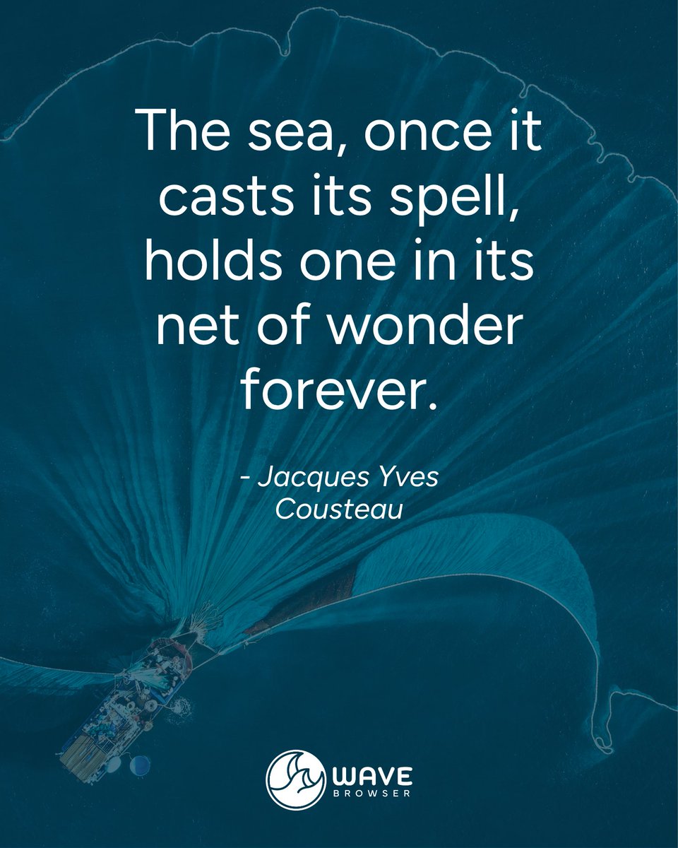 Wave_Browser's tweet image. Some call it the ocean. Others call it home. 🌊💙

Its beauty, depth, and power remind us why we do what we do to keep the ocean alive, thriving, and full of wonder for generations to come.

#WaveOfTheDay #WaveBrowser #OceanQuotes #JacquesCousteau #ProtectOurOceans…