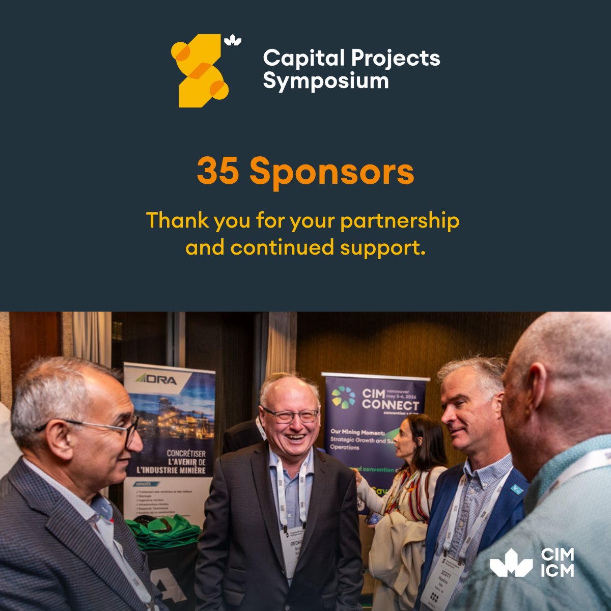 CIM_ICM's tweet image. This year’s Capital Projects Symposium such a success! We welcomed over 260 delegates, 35 sponsors, inspiring keynote speakers, dedicated presenters, and our exceptional organizing committee.

#CPS2025 #CapitalProjects #MiningLeadership #CIMEvents #ThankYou #MiningCommunity