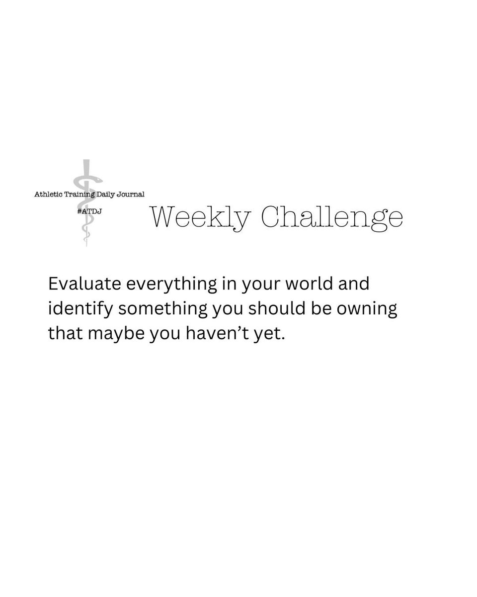 ATDailyJournal's tweet photo. #ATDJ Weekly Question
Why should a leader own everything in his or her own world?
#ATtwitter #at4all #atcchat #complicatedsimple #reflection #growth #journal #personal #professional #ATimpact #athletictraining #community #leadership #management #communication #service https://t.co/KWWpN7MYsN