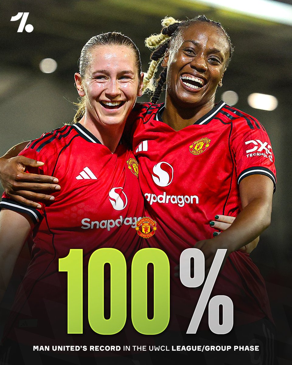 OneFootball's tweet photo. 🏟️ 3 games
😮‍💨 3 wins

Man United's first season qualifying for the Women's Champions League couldn't be going any better 👹 https://t.co/odyqOww9kl