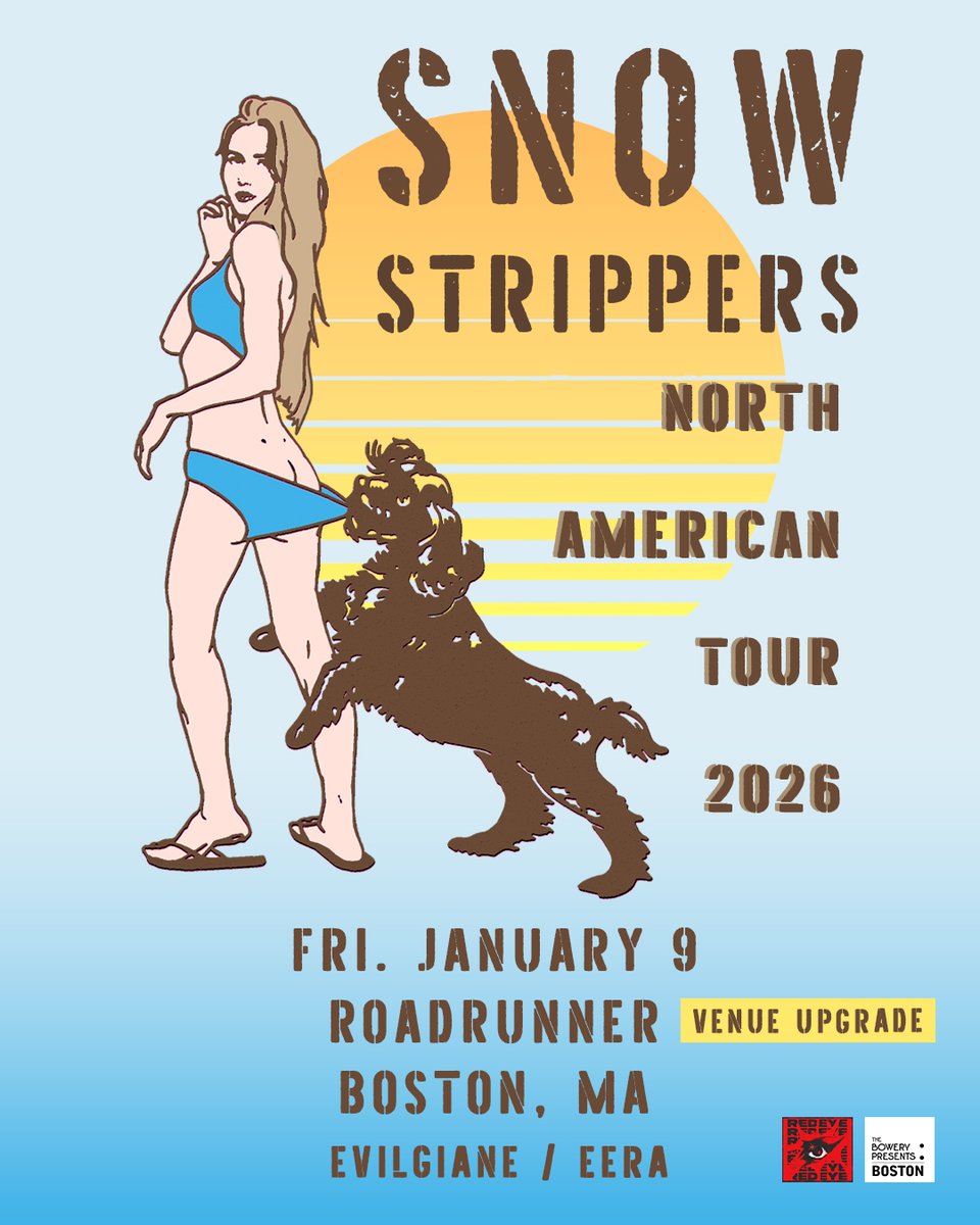 Due to overwhelming demand, the Snow Strippers show at Royale has been upgraded to Roadrunner. All previous ticket purchases via AXS will be valid for the new venue and additional tickets are on sale now.✨  axs.com/events/1211859…