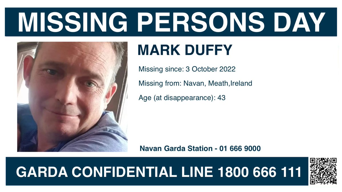 MisPersSupport's tweet photo. Mark Duffy was 43 years old when he went missing on 3 October 2022 from Navan, Meath, Ireland
https://t.co/AVXT8PzoqX
#FindMarkDuffy #MissingPersonsDay #ThinkingOfYou #MissingPersonsSupport https://t.co/HxvVEB3DAa