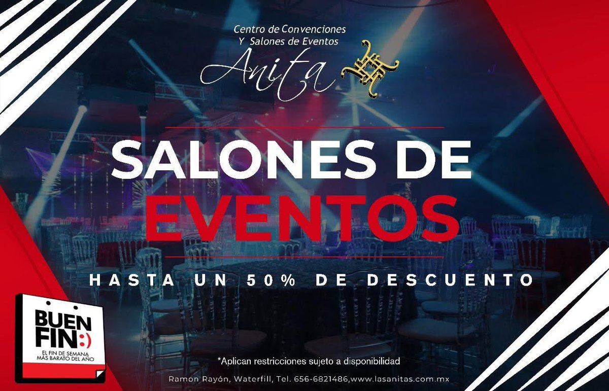 JrzDigital's tweet photo. EL PLAN PERFECTO SI ESTÁS POR ORGANIZAR EL MEJOR EVENTO DEL AÑO🤩

La Expo BUEN FIN se prepara para recibir a todos del 13 al 17 de noviembre, en el Salón Anita 1, que abrirá sus puertas en Ramón Rayón #1658, Waterfill, con un ambiente lleno de descuentos irresistibles. https://t.co/PbyX81H14z