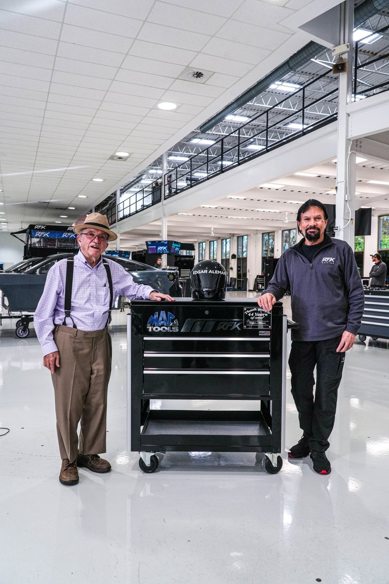 RFKracing's tweet image. Today Jack Roush bid farewell to his FIRST ever employee.

&quot;Edgar is an example of the very best of our employees that have helped us have the success with wins and championships that we&apos;ve had.&quot; - Jack

A little about Edgar; Edgar was born in Puerto Rico, where he met Jack Roush…