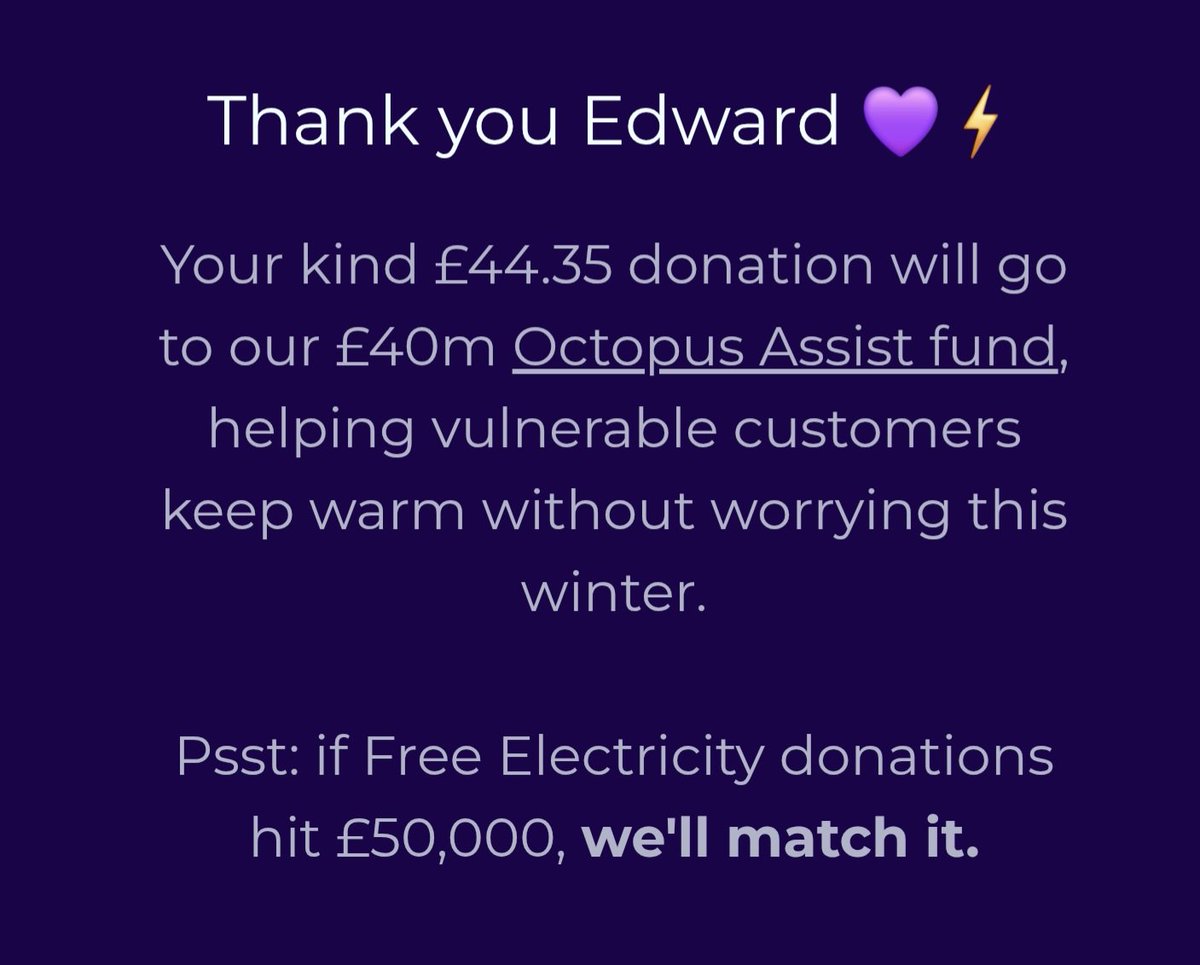 Just put £44.35 back into #octopus pot