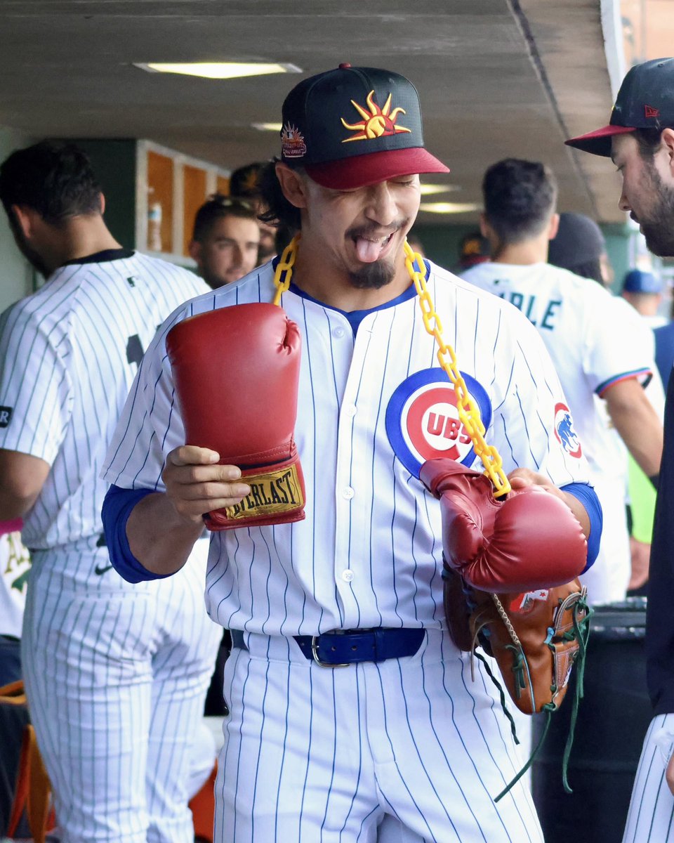 MLBazFallLeague's tweet image. Breaking out the boxing gloves 🥊 

@Cubs prospect Luis Martinez-Gomez pitches 3 scoreless innings while striking out 3 for the Solar Sox.
