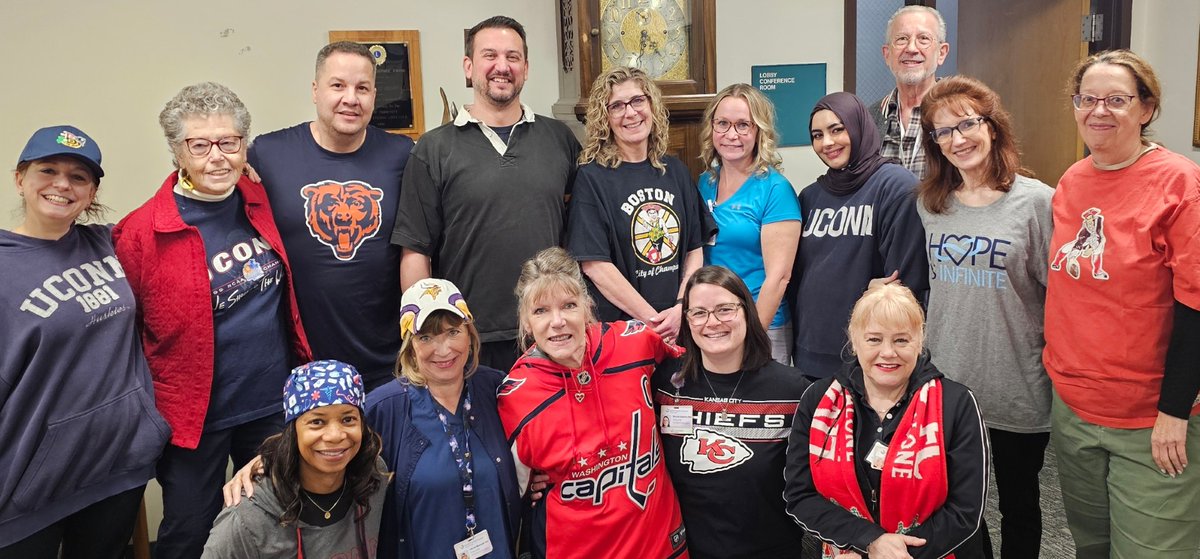 Our dedicated hospice experts at Trinity Health Of New England At Home in Connecticut, shared their favorite sports teams during team-building day! 

Learn more about our hospice services at trinityhealthathome.org/trinity-health…