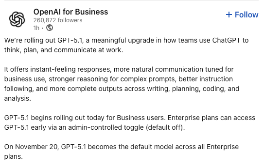 The success of Kimi-K2 has forced OpenAI to prematurely release GPT-5.1