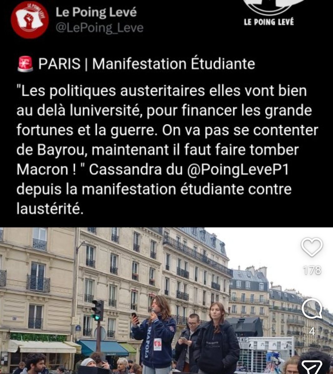lafotaki's tweet image. Vous allez être extrêmement surpris mais cette &quot;étudiante&quot; en sociologie fait partie d&apos;un syndicat d&apos;extrême-gauche qui ferait passer les cégétistes pour des groupies de Hayek.