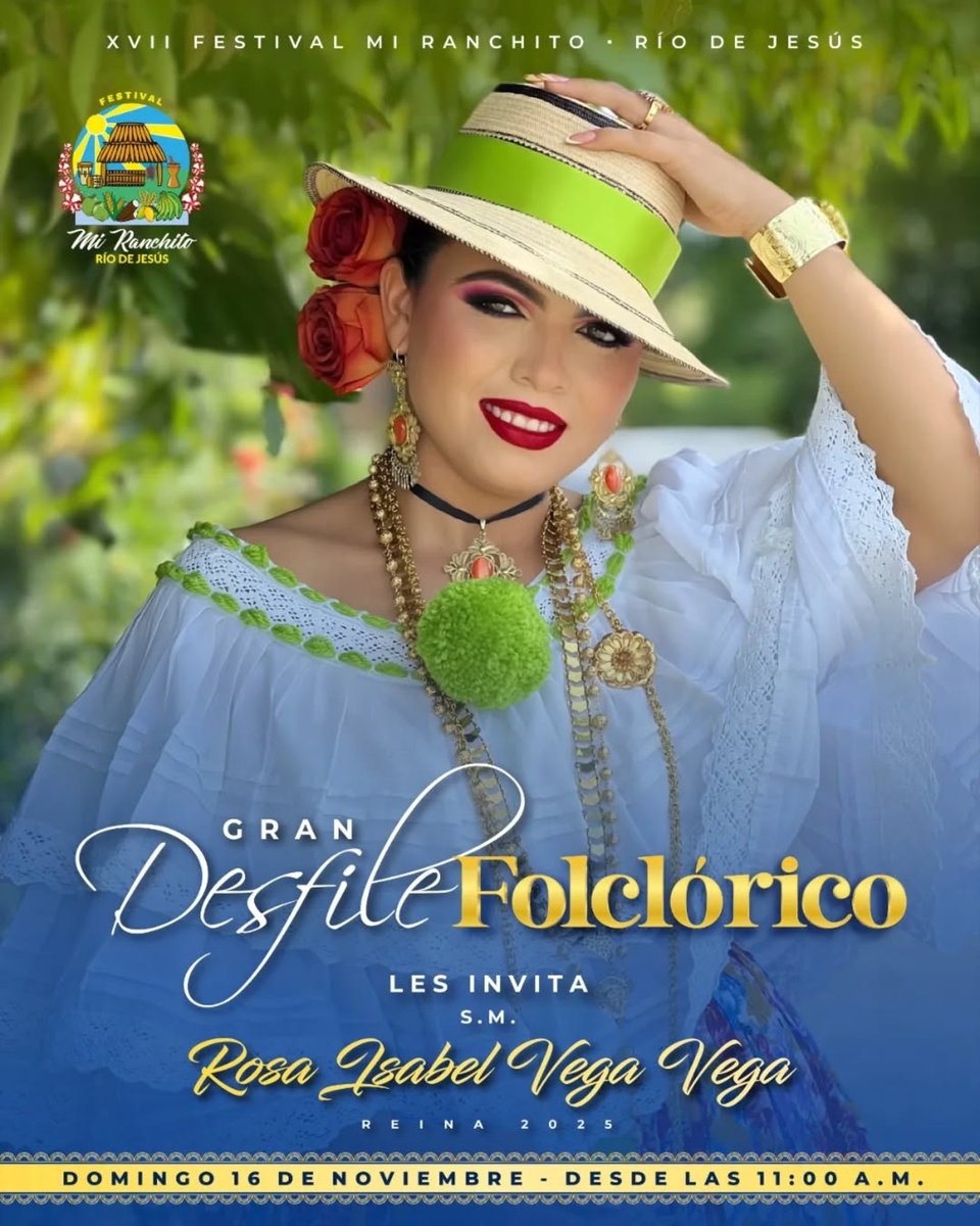 Cobertura de La Voz de Veraguas en el @festivalmiranchito Desfile Folclórico 2025.
Río de Jesús.
Domingo 16 de noviembre 2025.