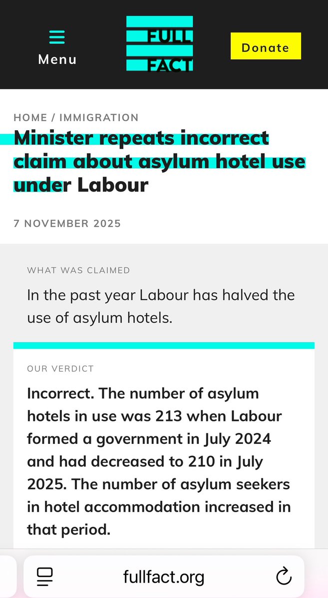 kevinhollinrake's tweet image. “At their peak, under the previous Government, there were 400 hotels; now there are only 200 remaining.” Keir Starmer, PMQs today. 

Independent fact-checkers say the real change under Labour was 213 → 210.

He’s trying to take credit for something he didn’t do. 
Lying. Again.