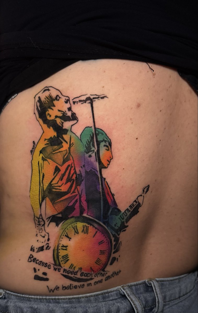 mitiherrera86's tweet photo. My Oasis tattoo is so ready to add the 2025 gig after Saturday 🎉
River 2009 – ✅
River 2025 – 🔜
Getting Liam and Noel’s signatures will make it BIBLICAL 🙏

#oasislive25 #River2025 #OasisTattoo #oasis https://t.co/O3lojPLBbl