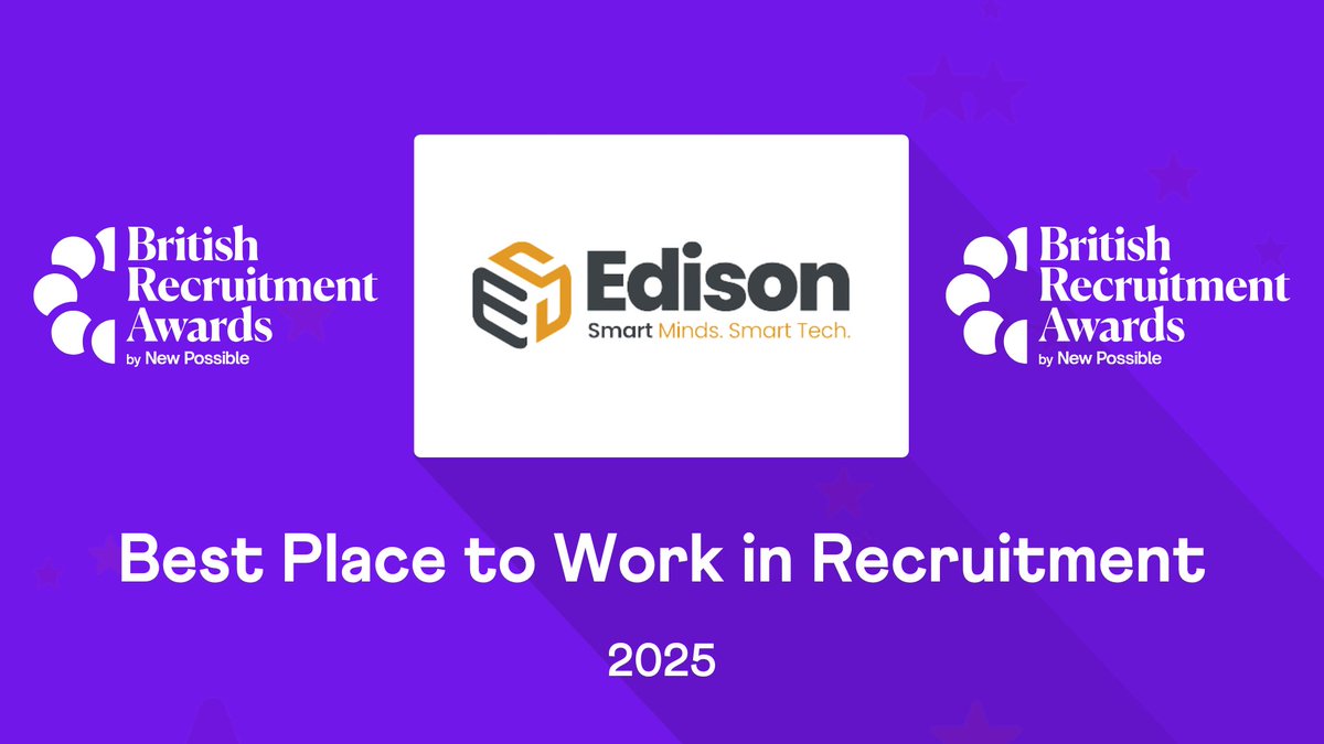 Sparking up a win in the ‘Best Place to Work in Recruitment’ category determined by employee feedback shared on <a href="/getNewPossible/">New Possible</a> is… Edison Smart, congrats!

#Recruitment #Awards #HR