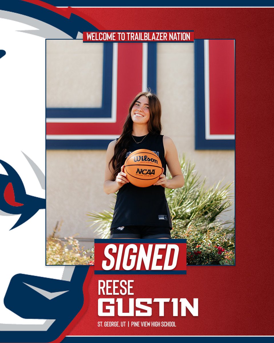 UtahTech_WBB's tweet photo. ✍️ Welcome Reese Gustin to the Trailblazer Women's Basketball Family!
 #UtahTechBlazers https://t.co/GYsLhQ7tXZ