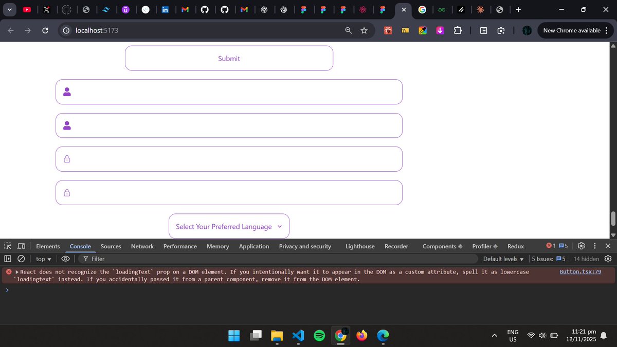 thedevguy101's tweet image. So today I already built the button component and moved to the input component. As you can see in the second image, my input could take on various forms and is reusable. The project hasn&apos;t even started, and it&apos;s already crazy #buildinpublic #FrontendDev #webdevelopmentprojects