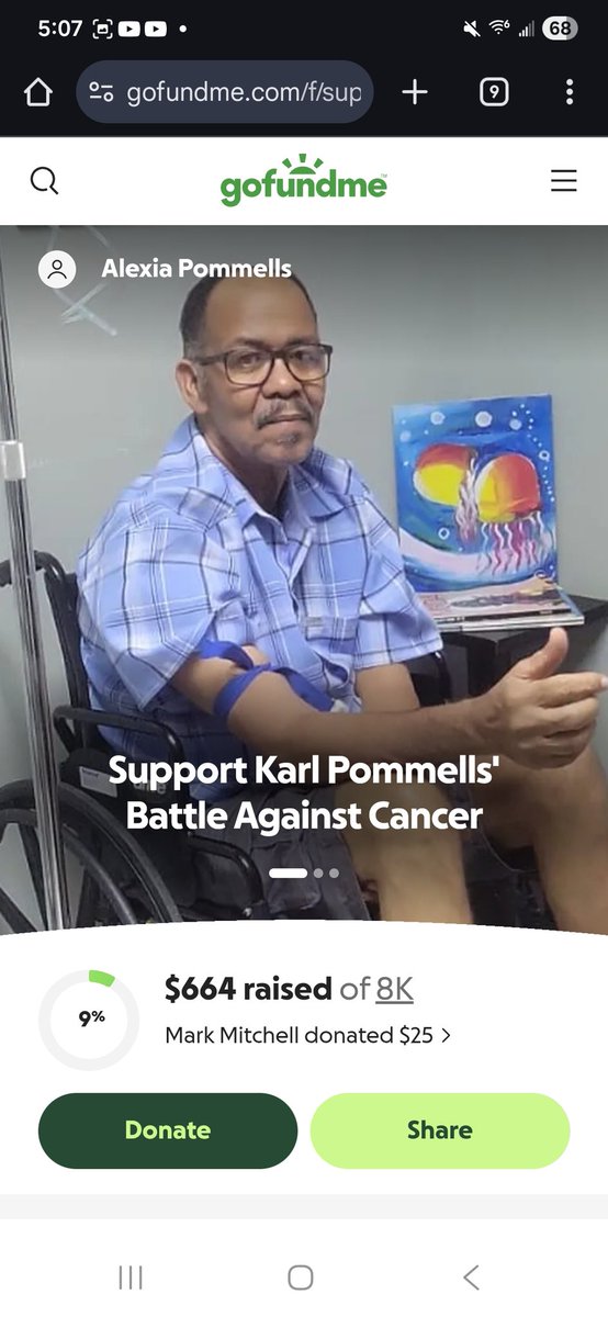 ShellzWorld_Ent's tweet image. gofund.me/66e8037af
My aunt in Jamaica needs help. This is her husband who&apos;s fighting cancer. If you can give something then ok. If you can&apos;t that&apos;s ok also. I&apos;m sharing this link to spread awareness. #GoFundMe #donateifyoucan