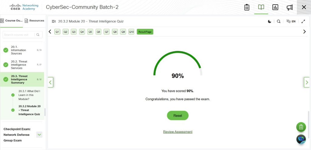 Kayzo_Banty's tweet image. Day 29/100 of #CyberSecurity 
@OnijeC @cyberjeremiah @elormkdaniel 
Today, I learnt about Threat Intelligence (intelligence communities like SANS, MITRE, FIRST, SecurityNewsWire, (ISC)2 and CIS; what they all do) and Threat Intelligence Services, I also did my Checkpoint exam