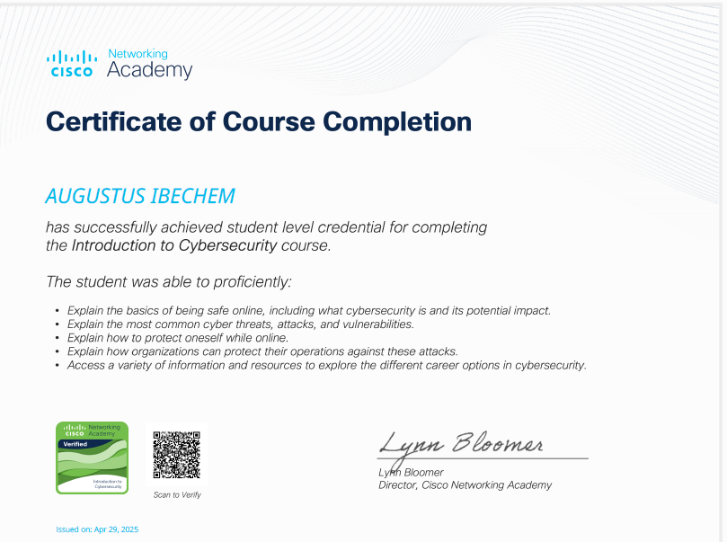 nativityinme's tweet photo. The "Junior Cybersecurity Analyst" journey I started in June has finally come to an end.

Anything is possible for those that believe. Absolutely anything. Congratulations to me.

ISC2, here I come. 🙏
#CyberSecurity  #cisco  #soc #PenTesting #linuxtechtips #CybersecurityCareer https://t.co/KLiZKrYkb7