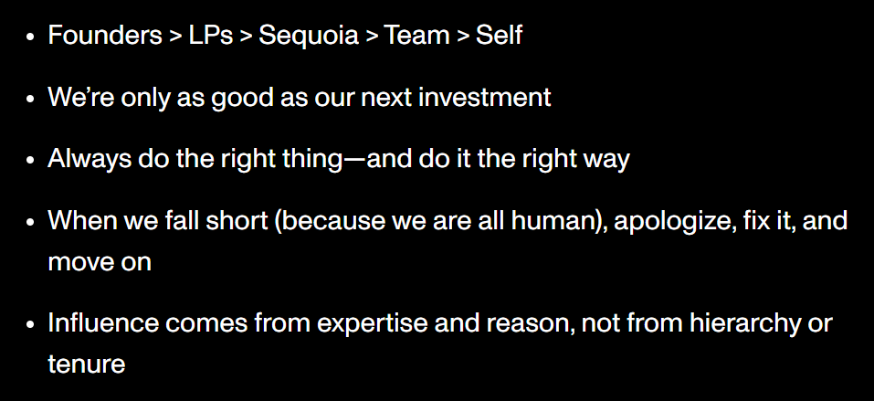 kevg1412's tweet photo. Sequoia Capital's Guiding Principles https://t.co/8qYLmFZEiG