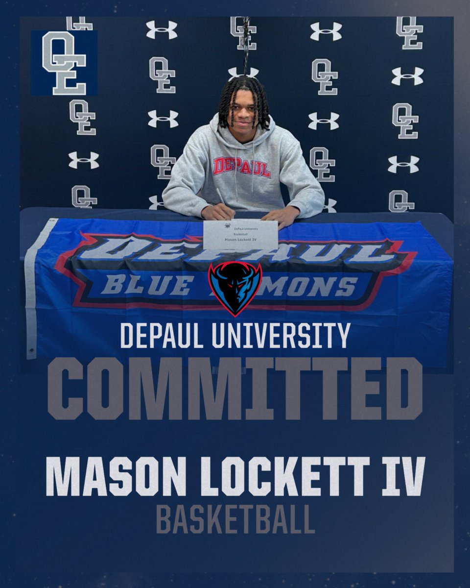 OEHS_GoWolves's tweet image. Congratulations to Mason Lockett on his commitment to continue their academic and athletic journey at DePaul University!