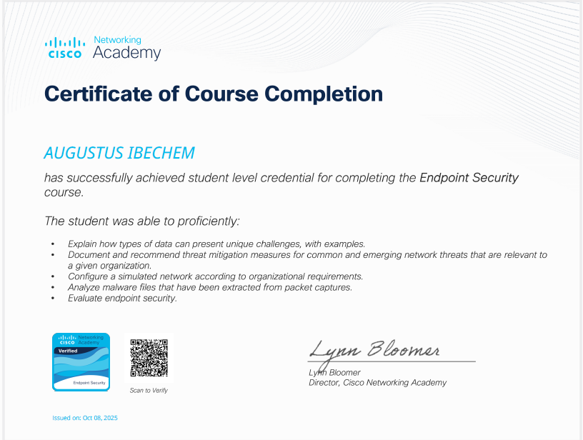 nativityinme's tweet photo. The "Junior Cybersecurity Analyst" journey I started in June has finally come to an end.

Anything is possible for those that believe. Absolutely anything. Congratulations to me.

ISC2, here I come. 🙏
#CyberSecurity  #cisco  #soc #PenTesting #linuxtechtips #CybersecurityCareer https://t.co/KLiZKrYkb7