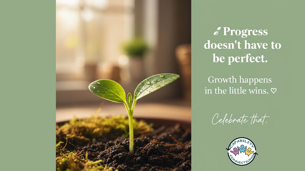 ConnextAbility's tweet image. Progress doesn’t have to be perfect.
Whether you practiced one brave moment this week or simply stayed calm when things felt hard — celebrate that. Growth happens in the little wins. 
Tag someone who’s working on becoming their best self.  capabilityconnections.com

#BodyLanguage