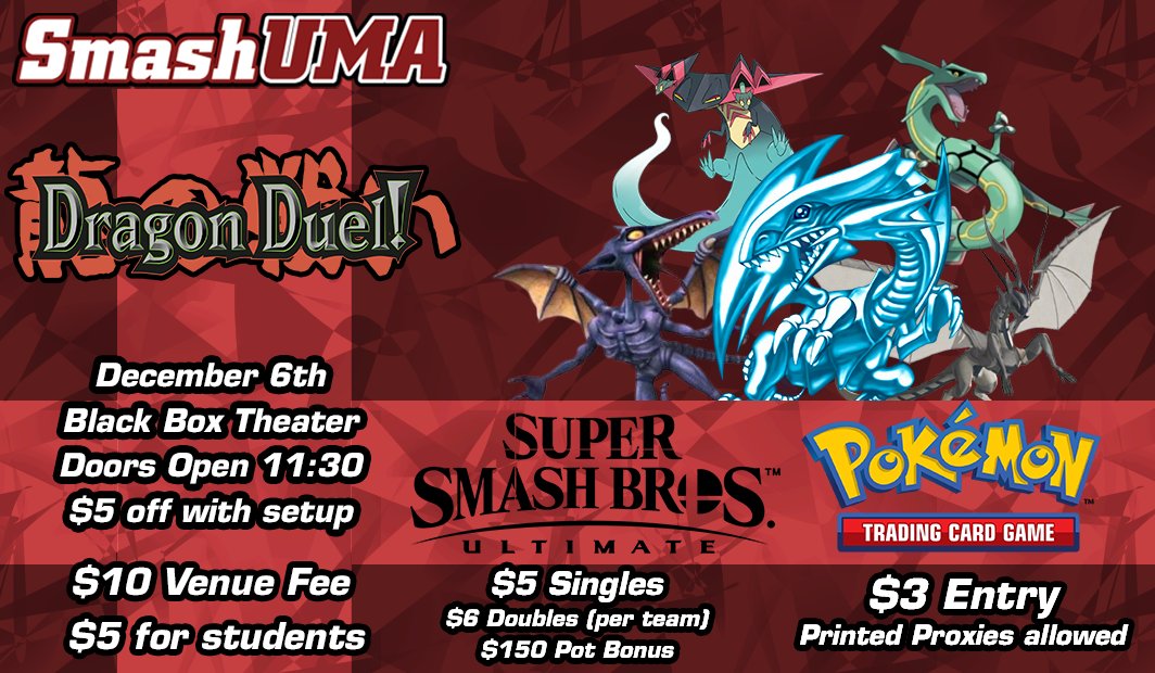 it's that time again, registration for our monthly on December 6th has dropped! featuring a $150 pot bonus and being one of the final events this PR season, you won't want to miss it!

also, for every 10 retweets we get, we'll raffle out a free venue pass! 🎟️

reg link in replies