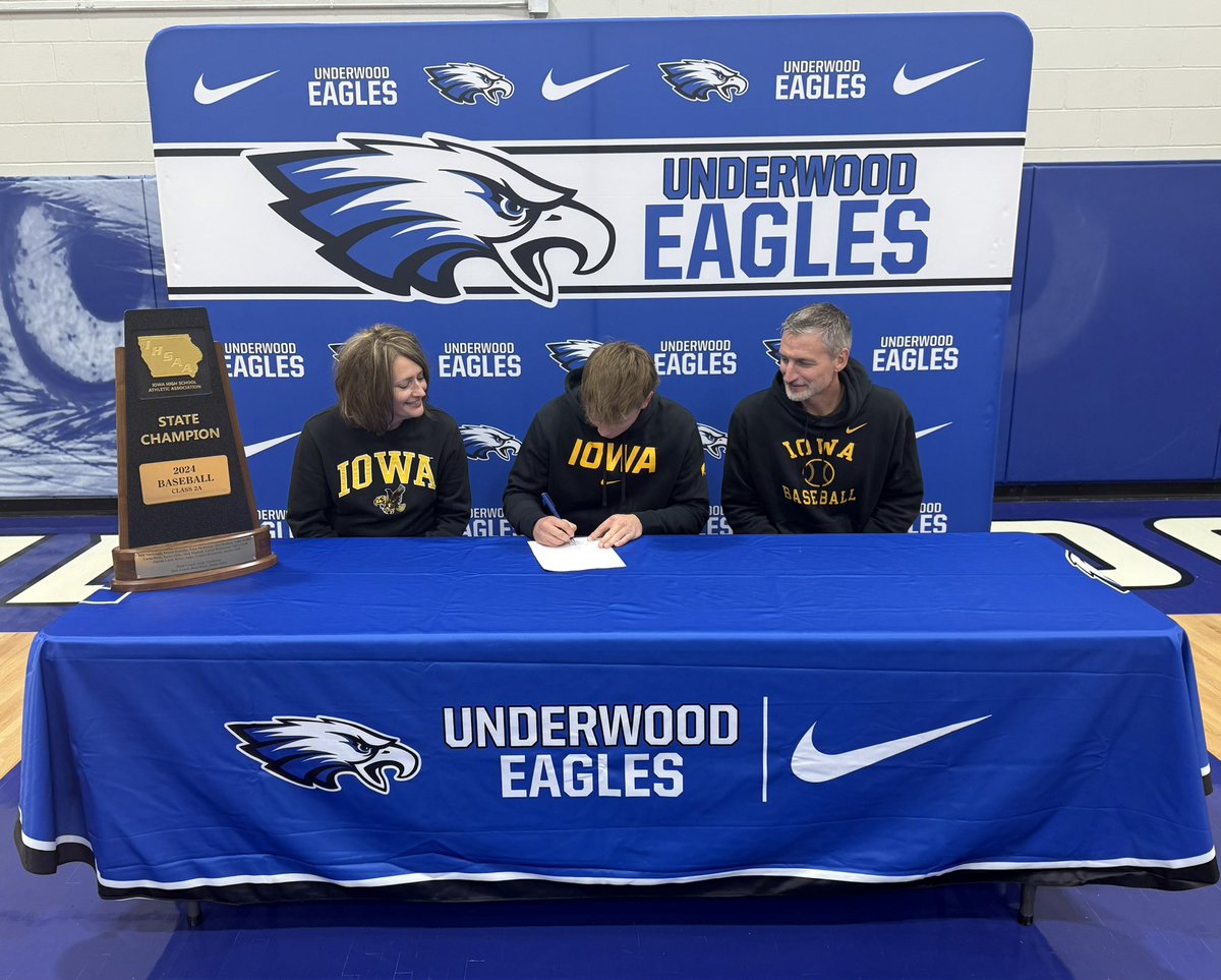 Congratulations to UHS senior Garrett Luett on signing with the University of Iowa to continue his baseball career!

Garrett’s leadership, dedication, and commitment have made a lasting impact at Underwood, and we wish him all the best as he joins the Hawkeyes!

#WeAreTheU