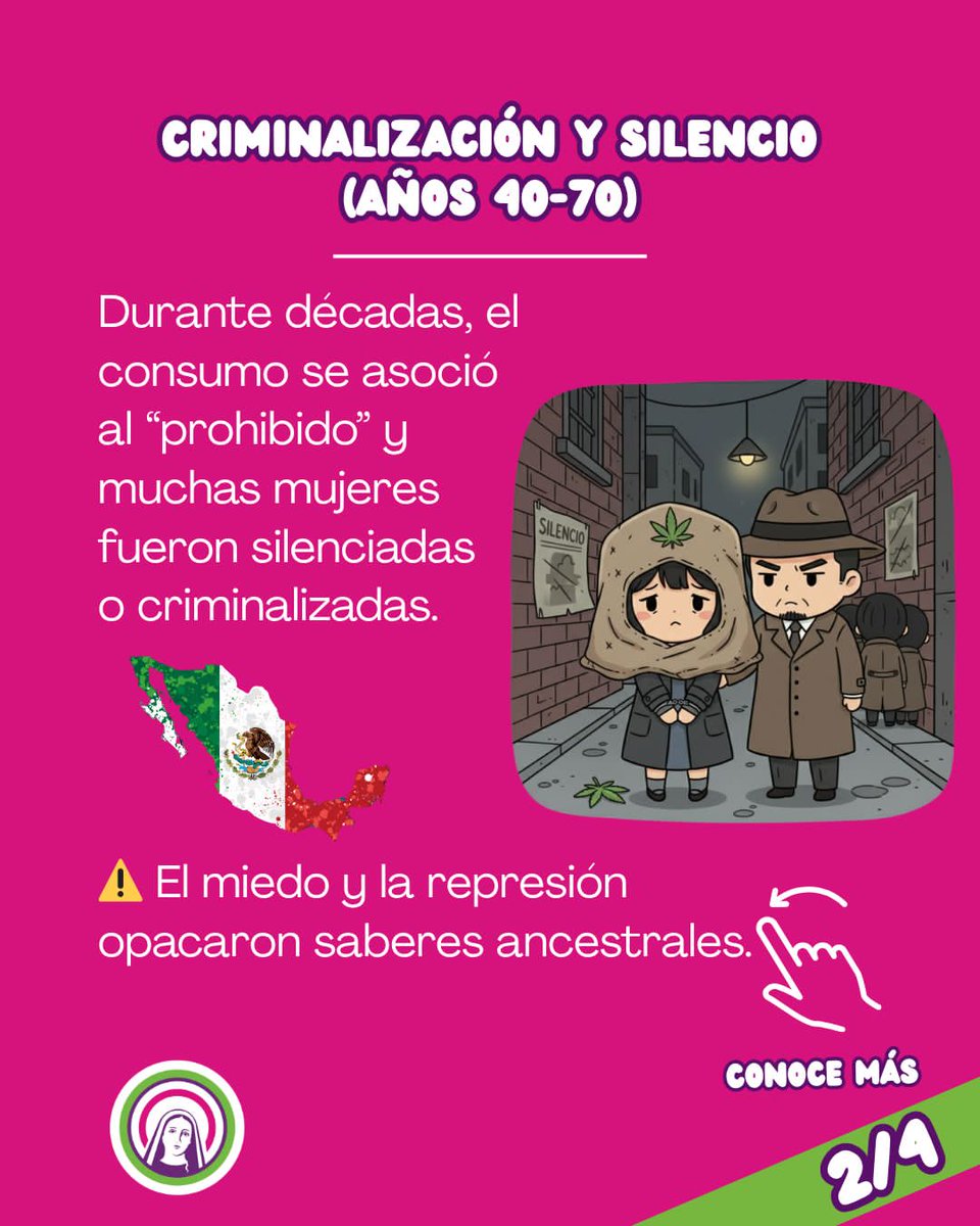 DulceMaria_420's tweet photo. 💚 En México, la historia del cannabis también se escribe en voz femenina.
Desde las curanderas ancestrales hasta las activistas de hoy, las mujeres han sido clave en el cuidado, la resistencia y la búsqueda de alternativas para sanar con dignidad. https://t.co/Wt8wraO0oC