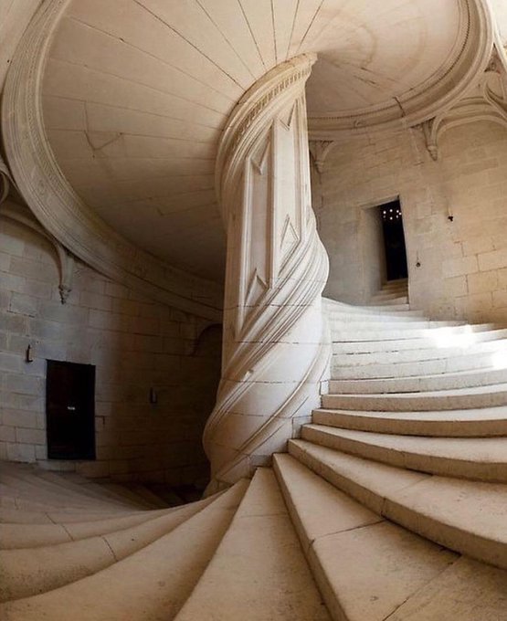 Whenever I'm reminded of Château de Chambord, I always think about its mesmerizing double helix staircase.

Designed by the great Renaissance legend, Leonardo da Vinci in 1516.