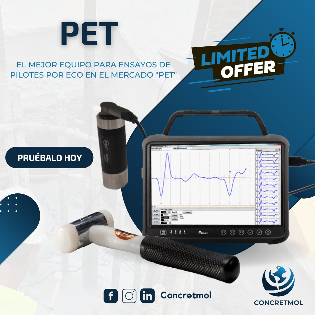 concretmol's tweet image. Opción 1 – Pay NOW
Paga antes del 30 de noviembre de 2025 y recibe un 20% de descuento en tu equipo PET.

Opción 2 – Pay Later
Realiza un anticipo de $1,000 USD y liquida antes del 31 de enero de 2026 para obtener un 10% de descuento.

#Concretmol #Piletest #PET #Geotecnia
