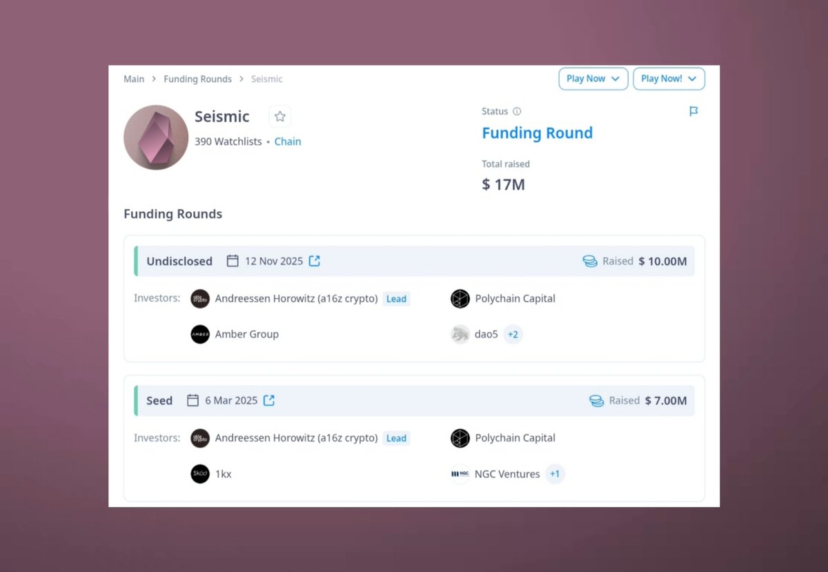 inkaxyz's tweet image. GM happy thursday!

A real risk in the era of mass crypto adoption. 

However, startup @SeismicSys is coming up with a revolutionary solution that keeps customer data completely confidential, without sacrificing speed or efficiency.

Just announced, @SeismicSys has raised $10M in…