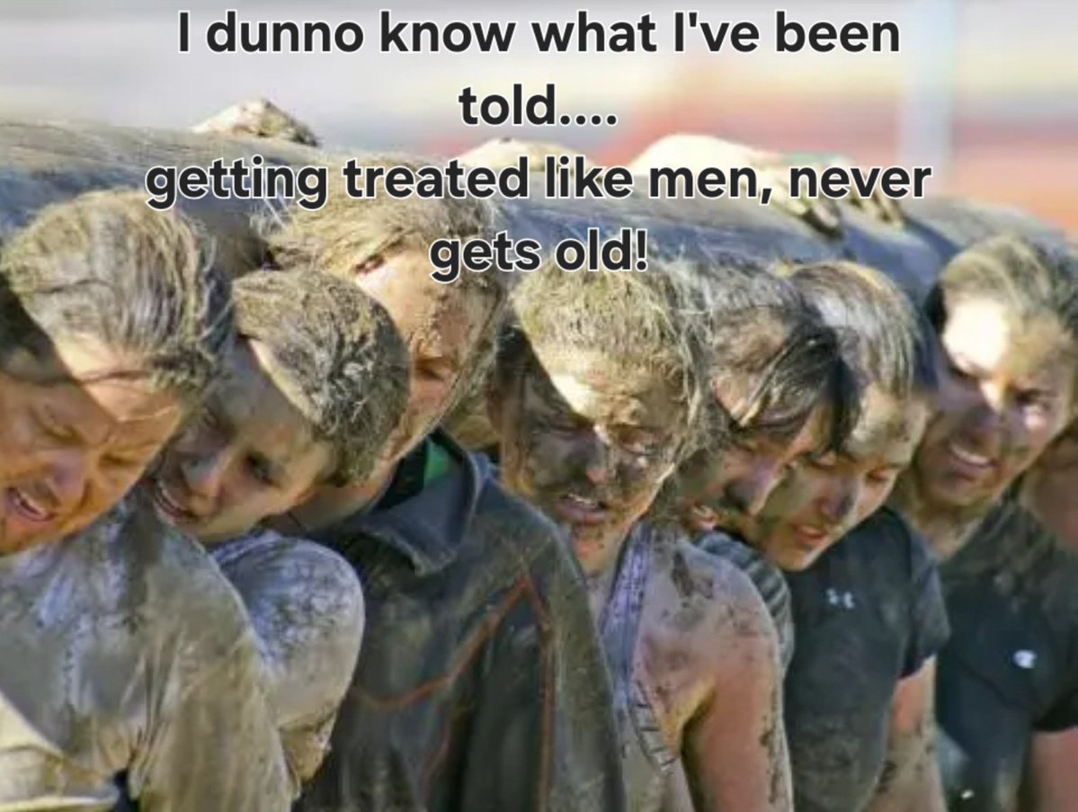 So for my Micro-Masculinities, I like to revert the US DRAFT to take all Leftist women without children first. 100% SEND IT. They all go. 
Then it's all women who are LGBTQ &amp; again this is near 100% being sent. Then all the TRANS MEN &amp; WOMEN go. They get their own Military