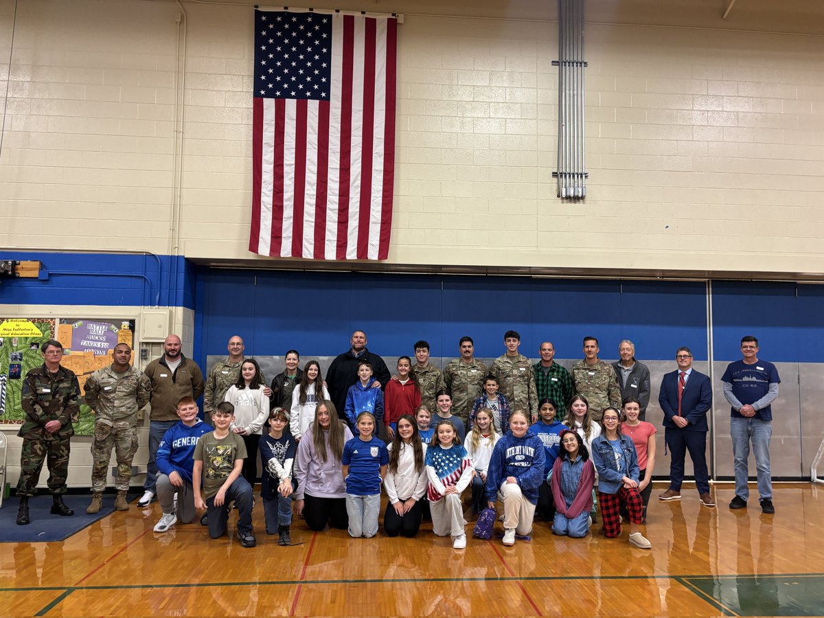 Thank you to all the Veterans and Active Military members that volunteered their time today at Fallen Timbers Middle School ❤️🤍💙